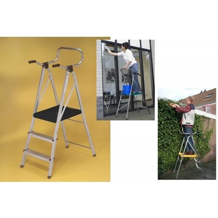 Escabeau 3 marches avec plateforme - Cdiscount Bricolage