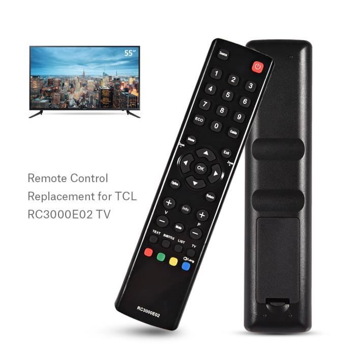 Télécommande De Remplacement - DRFEIFY - TCL RC3000E02 - ABS - Noir