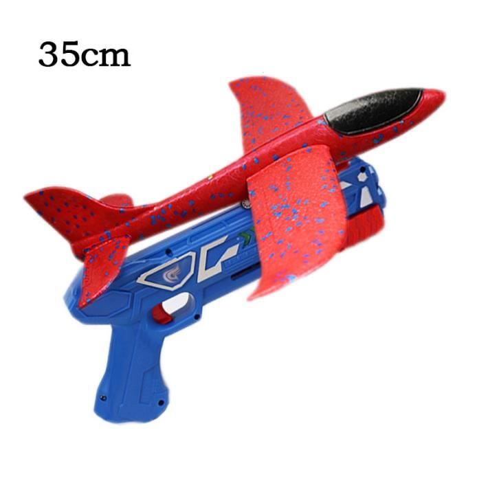 couleur 35cm avion rouge planeur en mousse 35cm, lanceur à inertie, avion à bulles epp, catapulte, jouets d'e