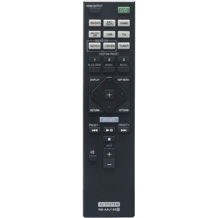 Télécommande De Remplacement Pour Ampli SONY STR-DE225 - Neuf Générique Avec Code