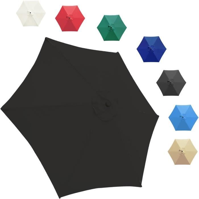 Toile De Remplacement Ronde Pour Parasol Déporté 3m - 8 Baleines - Housse En Polyester Imperméable UV - Couleurs Variées - 4