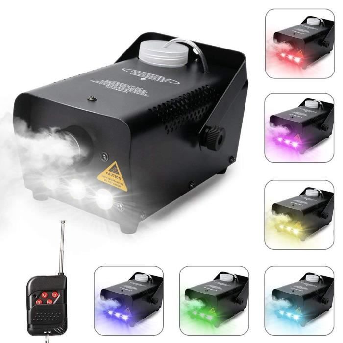 Machine à Fumée 500W Avec LED RGB - Télécommande Sans Fil - Pour Fêtes Et DJ