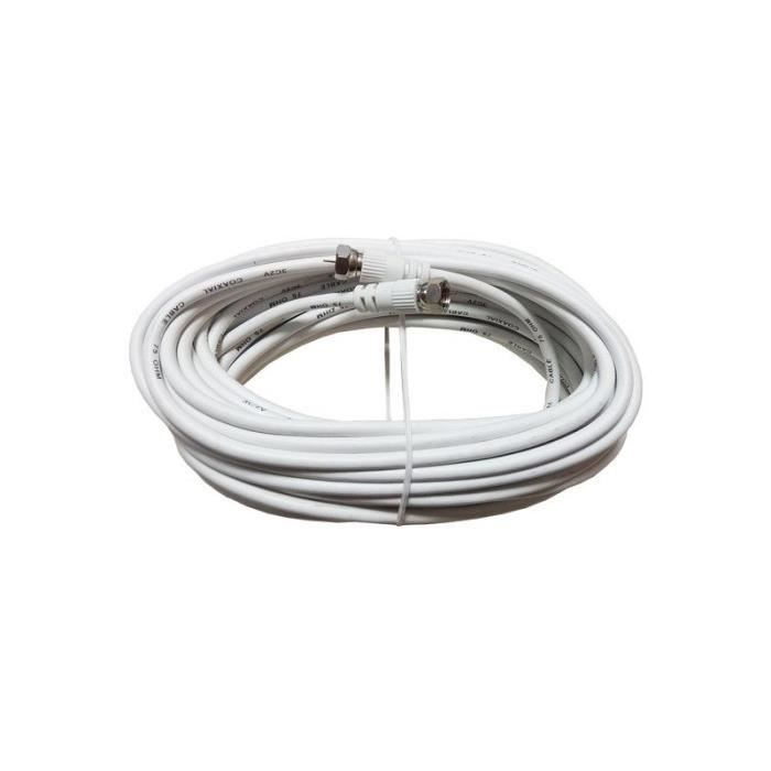 Câble Plat Satellite DuraSec-Line FD Slim - Fiche F Vers F Pour Fenêtres/Portes