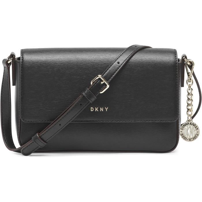 Sac Bandoulière DKNY En Cuir Noir Doux - Taille Medium - Occasion En Bon état