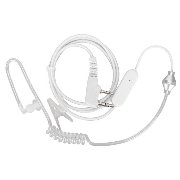 ZJCHAO Casque talkie-walkie 2 broches Casque/écouteur de micro de gorge