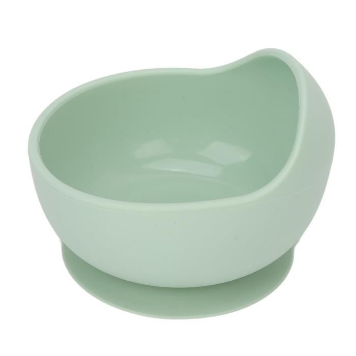Accessoire Repas Enfant Bol à Ventouse Bébé Kyraton Avec Paille Et Cuillères - Incassable, Antidérapant, Pour Lait/Soupe (Bleu Clair) Bol Avec Paille Incassable