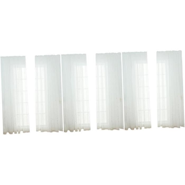 3 Pi?�ces Rideaux De Fen??tre De Panneau Rideaux Tentures Lin Rideaux Transparents Rideaux Blancs 