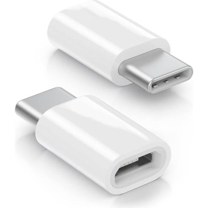 Lotto 3 Adattatori USB-C Maschio A Micro USB Femmina &ndash; Per Huawei E Altri, Nuovo