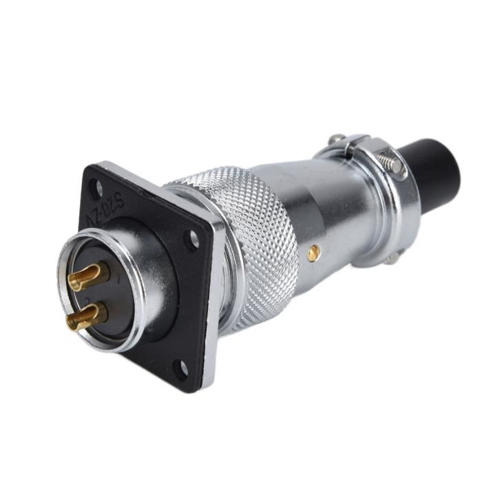 Connecteur Aviation SP17 étanche IP68 - 2 Broches, Mâle Et Femelle - Pour Lampes Extérieures, 500V 10A
