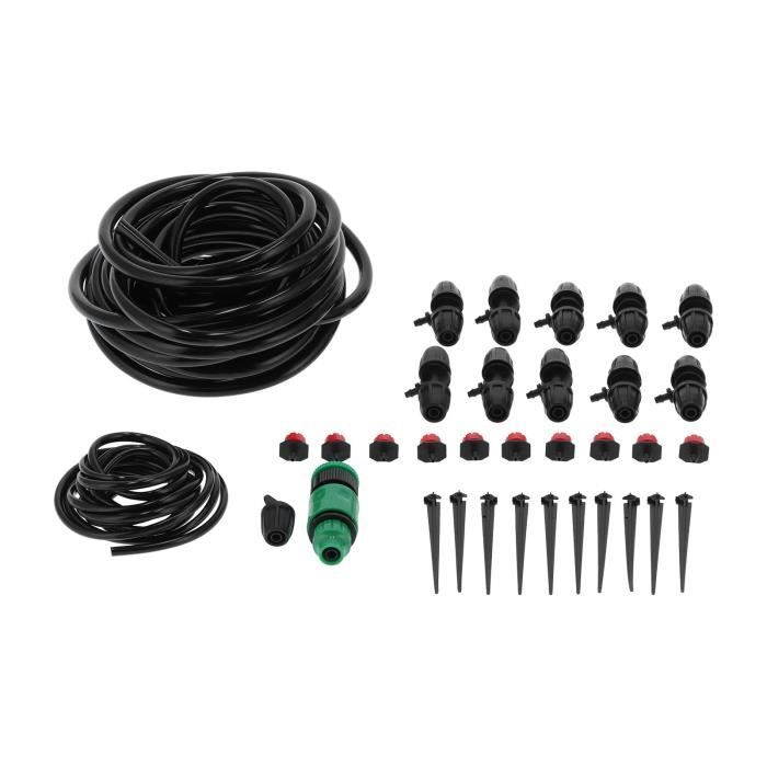 Système D’irrigation Solaire Goutte-à-goutte – 50 Goutteurs, Tuyau 10 M, Pompe Automatique – Pour Jardin Sans électricité Ni Eau Courante
