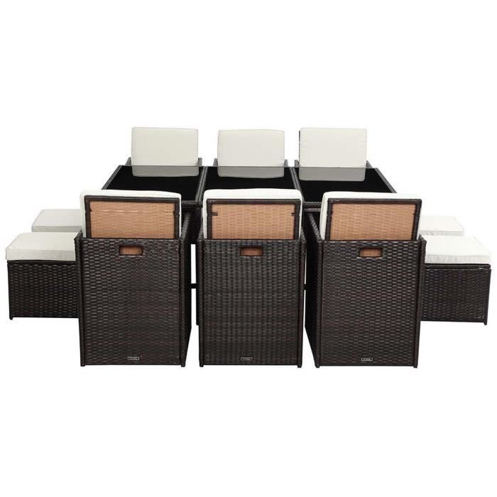 Salon De Jardin Resine Tressee Chicago 6 4 Poufs Buffalo