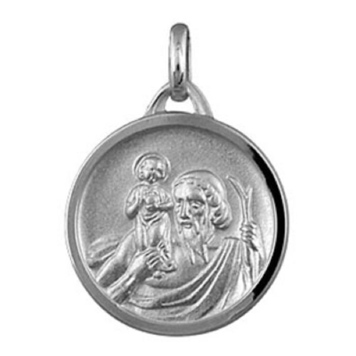 Pendentif Saint Christophe Argent Sterling 925 - Collier Homme Et Femme Protection Voyage