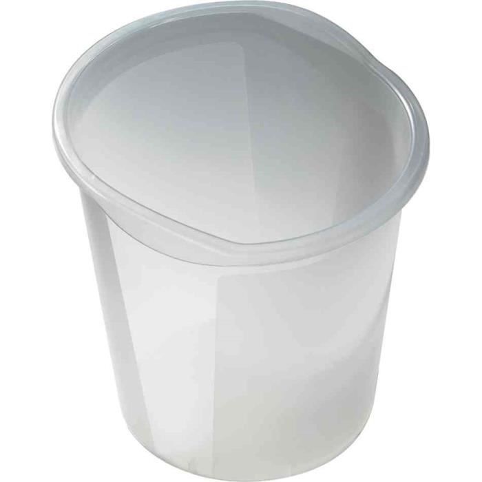 Helit Corbeille à Papier 30 L « The German » Gris Clair – Poignée Périphérique Solide