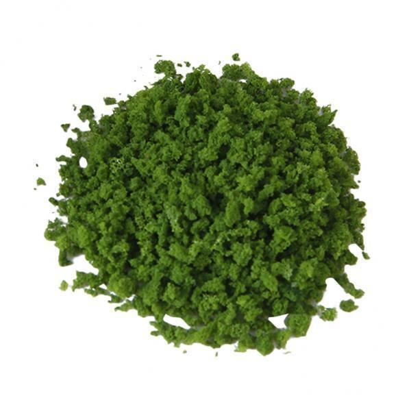 50pcs Modèles Herbes avec Feuilles Broyée Décor Paysage Maquette Jouet Vert 