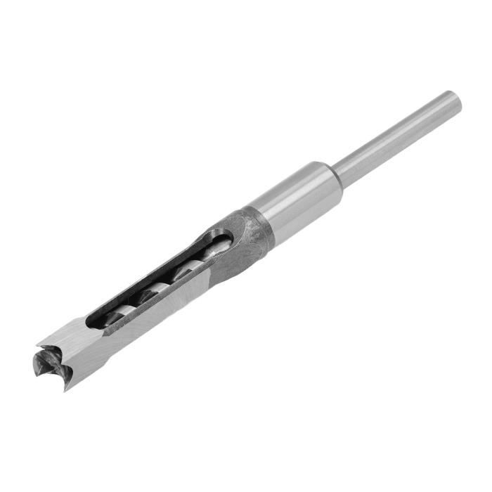 Lot De 3 Forets à Trou Carré 9,5 Mm Acier Carbone - Pour Mortaiseuse Et Tenonneuse, Perçage Bois, Profondeur 75 Mm - Menuiserie Professionnelle Et Bricolage