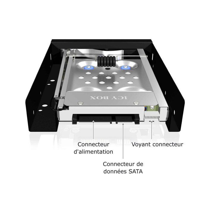 Icy Box Rack mobile - IB-2217aStS - SATA - Compatible 2 5