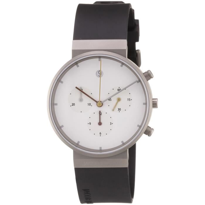 Montre Homme Jacob Jensen 271 - Quartz, Cadran Marron, Bracelet Cuir - Garantie 3 Ans