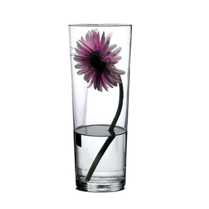 Vase en verre - JUANIO - Classique - Ø haut 10 2 cm - Hauteur 26 cm - Transparent