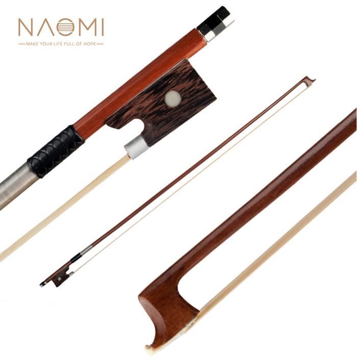 Archet Violoncelle 4/4 En Fibre De Carbone - Grenouille En Ébène - Crin Naturel - Qualité Pro