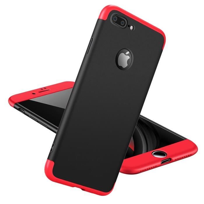 coque iphone 8 noir et rouge