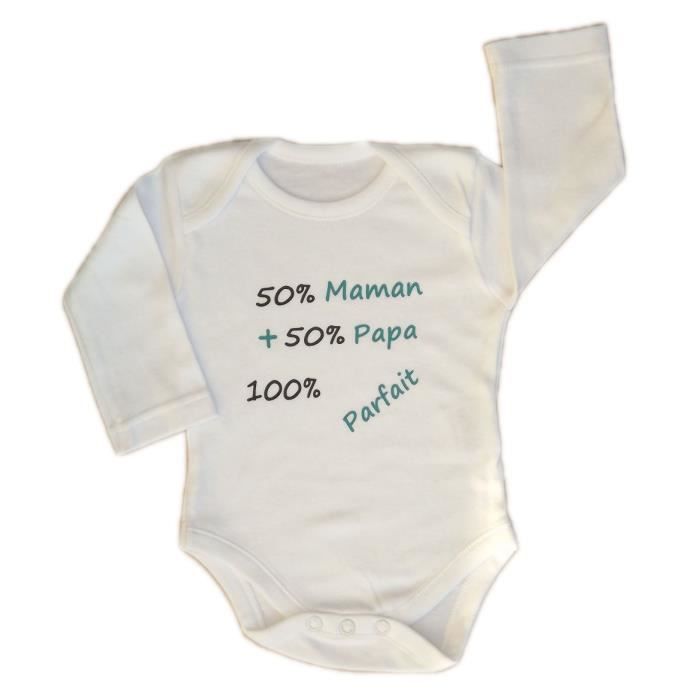 Body Bebe Blanc Message Humour 100 Parfait Blanc Cdiscount Pret A Porter