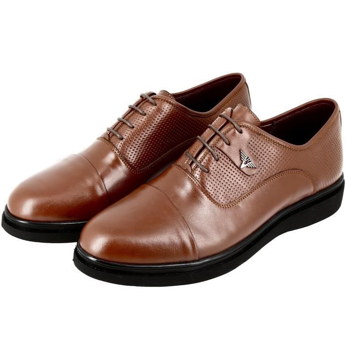 Chaussures Homme Derby en cuir Cognac Belym 978 - Belym