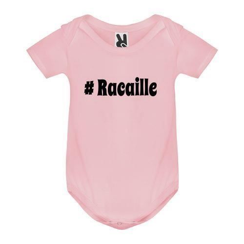 Body Bebe Rose Hashtag Racaille Blanc Cdiscount Pret A Porter
