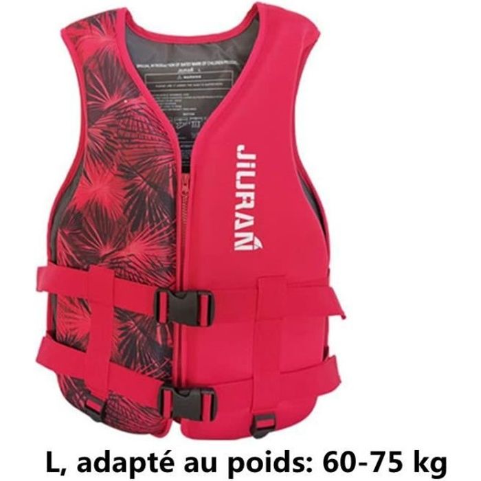 Gilet De Sauvetage Homesally – Adulte, Kayak, Pêche, Surf, Noir XL, Flottabilité 75-100 Kg, Sifflet, Bandes Réfléchissantes