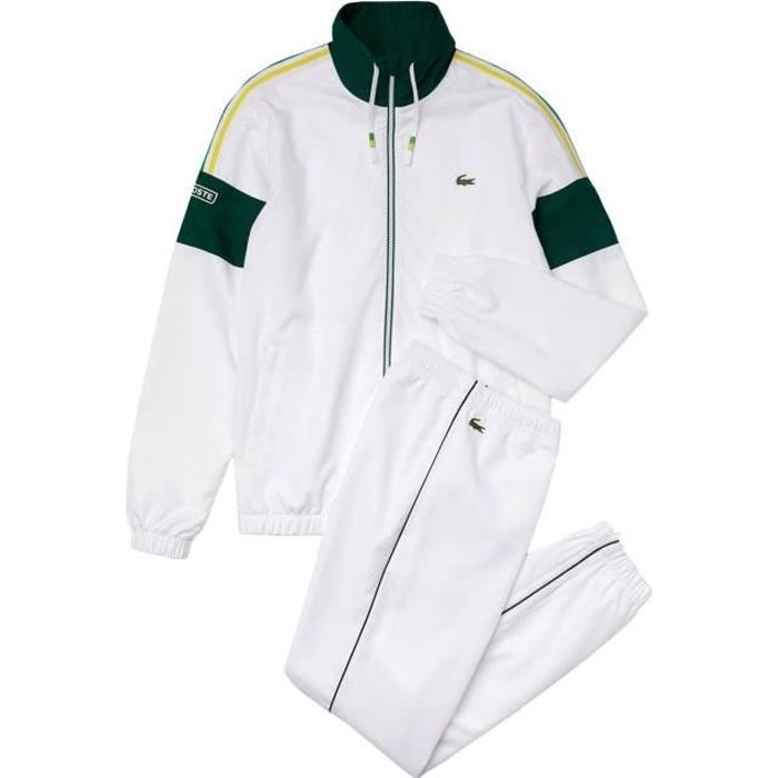 survetement lacoste blanc