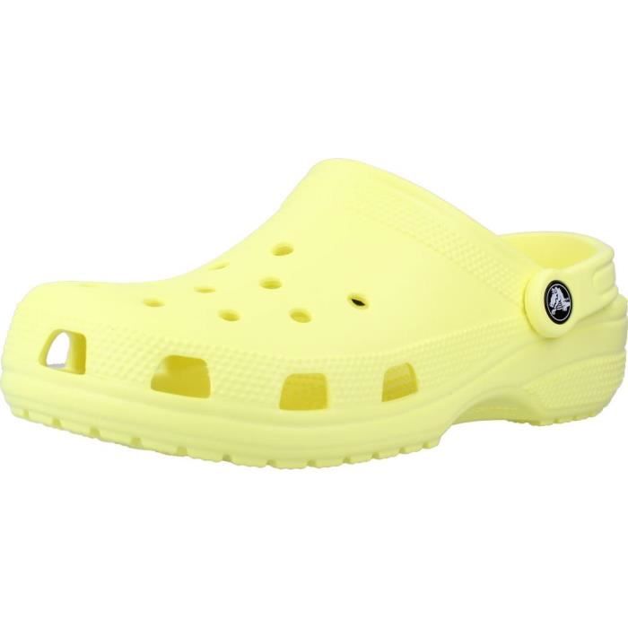 Tongs Femme - Crocs 98239 Jaune - Semelle Gomme et Extérieur Synthétique