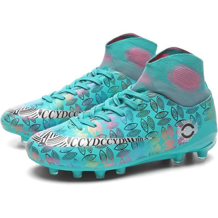 Chaussures De Football Montantes Unisexes – Semelle Crampons, Respirantes, Tailles 35 à 43