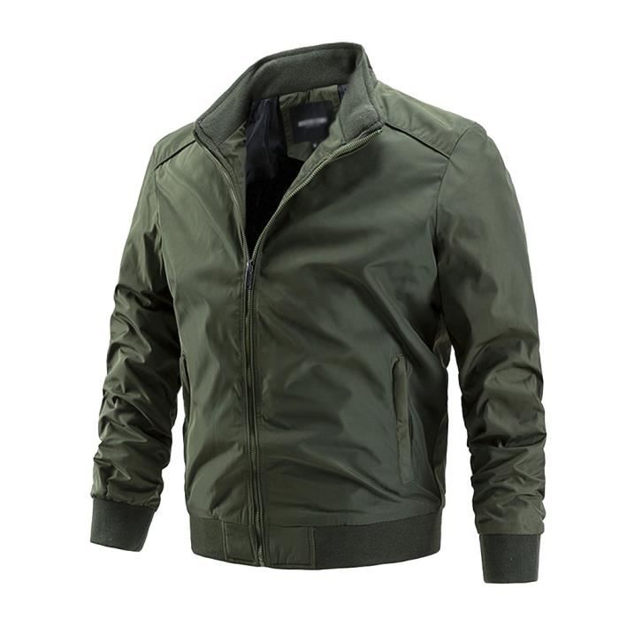Kswlwccpp Veste Ete Homme Grande Taille Décontracté Long Blouson Veste Legere Zippée Chic Bombers Printemps Été Mi Saison Vestes De Sport Manteau