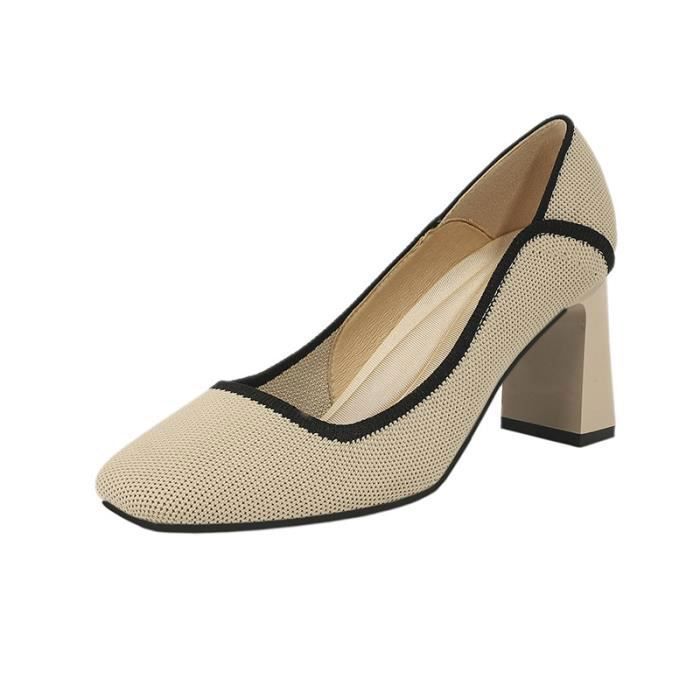 Escarpins Pierre Dumas Rouge – Talon Haut, Bout Ouvert, Pointure 7 (US), Slip-on