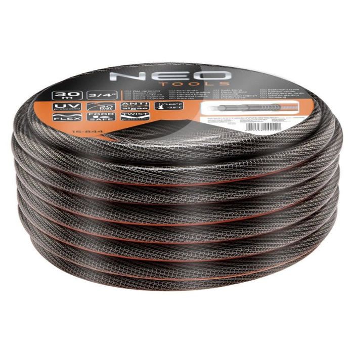 Tuyau darrosage 3/4 NEO PROFESSIONAL 15-844 - 6 couches - 30m