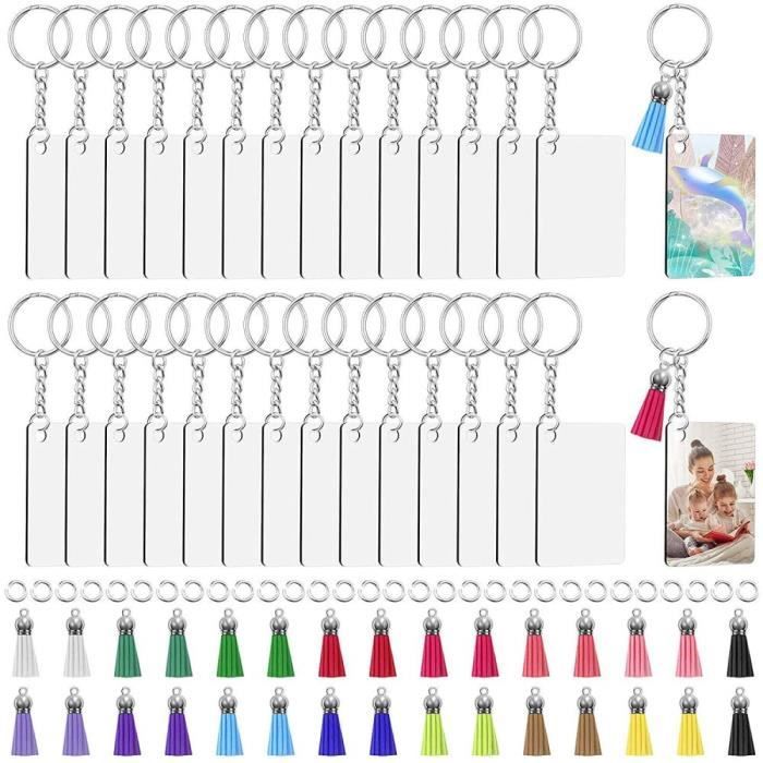 30 Pièces Porte-Clés Ange Gardien Coeur - Cadeaux Invités Mariage Baptême Noël Blanc Et Rose