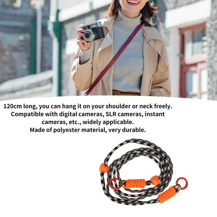 Sangle Bandoulière VKO Pour Appareil Photo - Corde Tressée, Longueur 100 Cm, Léger 45g - Compatible Toutes Marques - 6