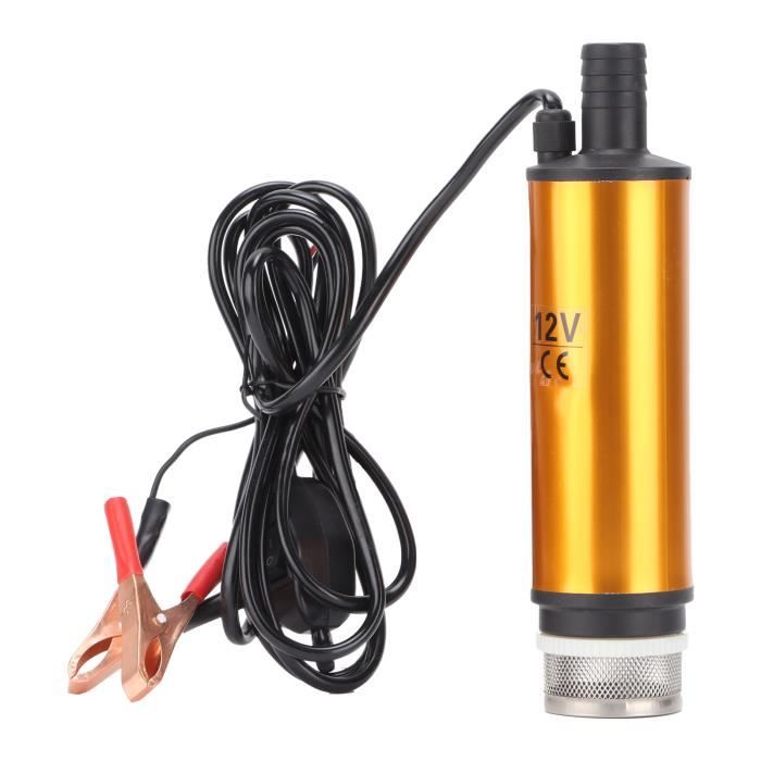 Pompe à Carburant Submersible 12V/24V - Pour Gasoil, Kérosène, Eau - Débit 30L/min - Avec Pistolet Et Tuyau 5m
