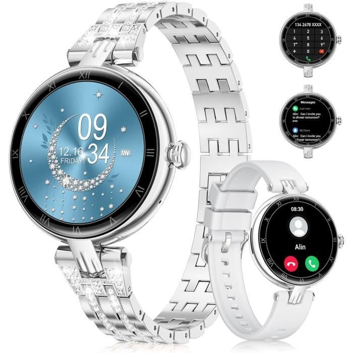 Montre Connectée Femme Avec écran AMOLED Toujours Allumé - Rosa - Android IOS