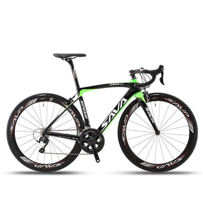 SAVA HERD5.0 700C route velo 2x11 vitesse Fibre de carbone Shimano 5800 Vert Cdiscount Sport