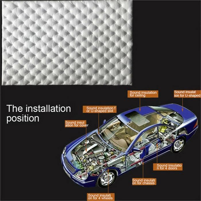 Tapis Insonorisant Pour Voiture WEUPE - Butyle 80 Mil, 4,5 M² - Pour Coffre, Portes, Plancher