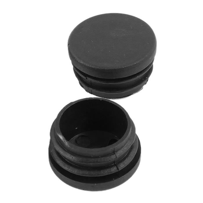 bouchon pour tube rond 25 gris plastique Embout bouchons dobturation 10 pcs