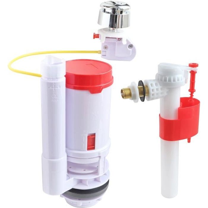 Chasse d'eau wc complète mécanisme wc double chasse MW2 & robinet flotteur  à alimentation double