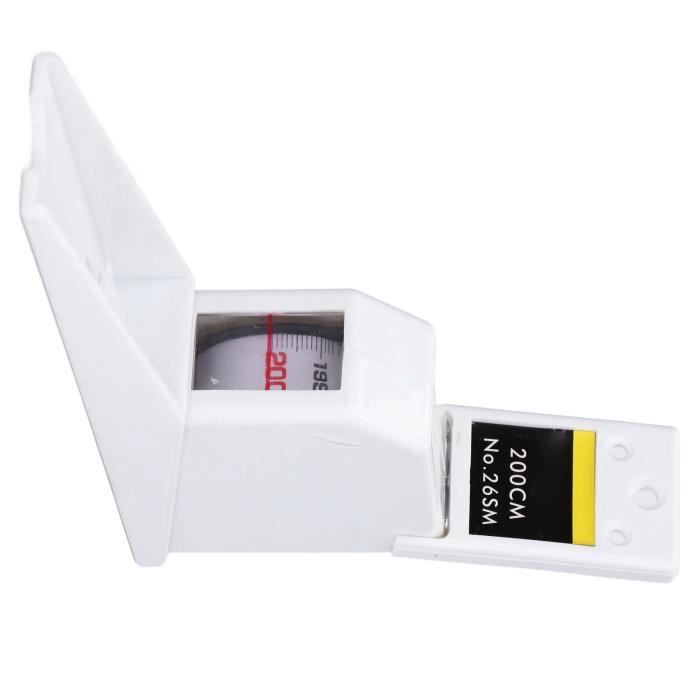 Toise Murale YWBL-WH 220cm - Ruban à Mesurer Compact Avec Plaque Murale ABS - Pour Hôpital, Clinique, Maison