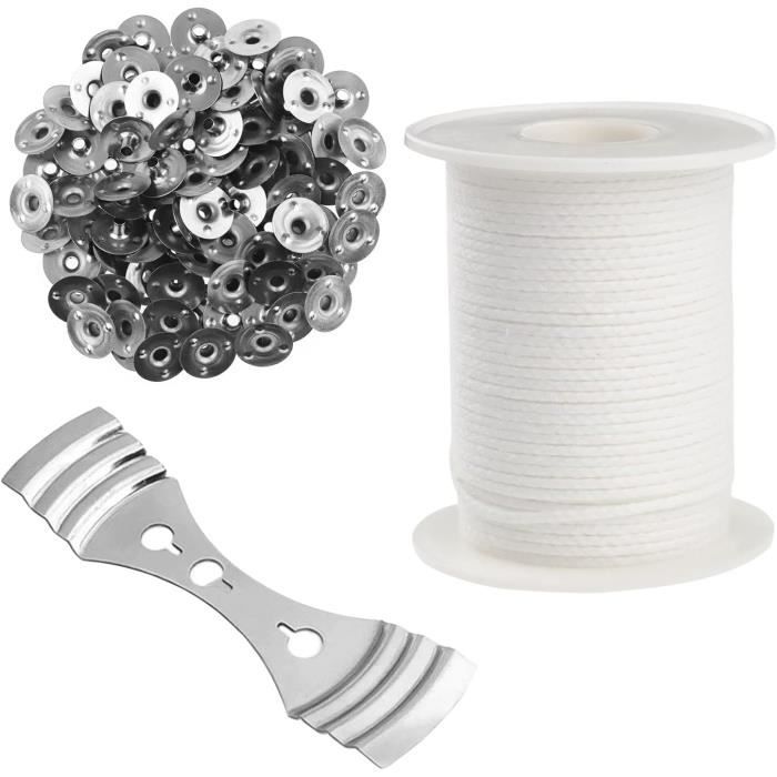 Kit De Mèches De Bougie Bolosa - 60 Pièces De 12 Cm Avec Autocollants