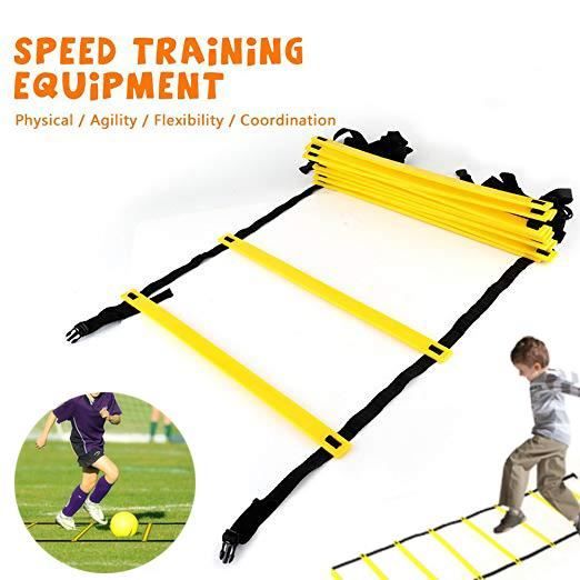 Lot De 2 échelles D'agilité Aramis Fitness + Sac - 4 Mètres, Pour Rugby, Football, Entraînement