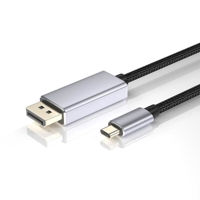 Câble Usb C Vers Displayport 8K Tressé Thunderbolt 3 Type Usb 1 M
