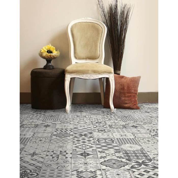Tapis Vinyle Hydraulique Tadi & Imperio1979 ALHAMBRA-05 - Carreaux Multicolores Pour Cuisine Et Intérieur