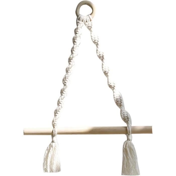 Panier Rangement Papier Toilette Avec Couvercle - Tissé Style Bohème - PE - 17.5x38 Cm - Pour Salle De Bain, Salon