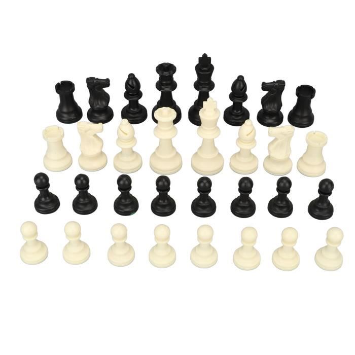 NEUF pions de jeu d'échecs 32 pièces d'échecs en plastique résistant à  l'usure anti-rayures antidérapant jeu d'échecs pour UNE - Cdiscount Jeux -  Jouets