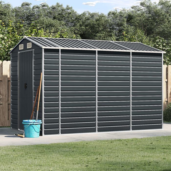 vidaXL Abri de Jardin Cabane à Outils avec Poignées Remise à Outils avec Toit Inclinable Abri de Rangement Patio 3188255